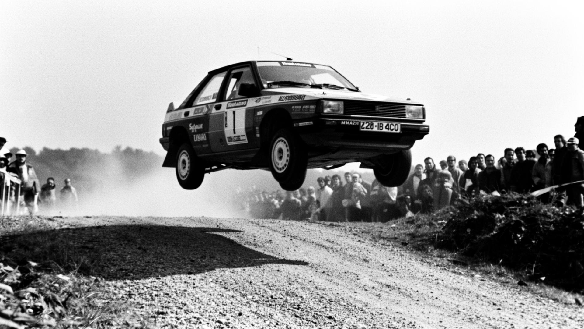 Archival 1990s rally photograph